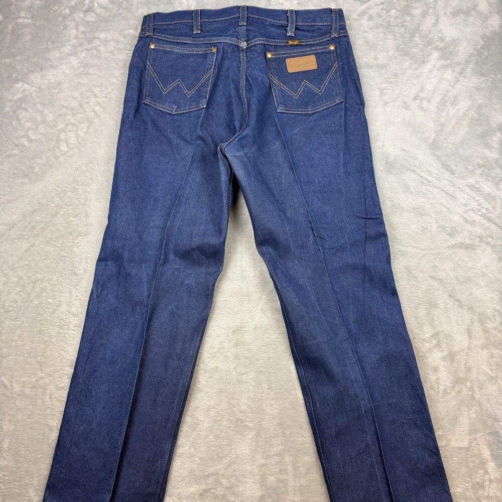 Wrangler Vintage Jeans Men’s 34x36 Dark Wash Cowboy Straight Leg Denim
